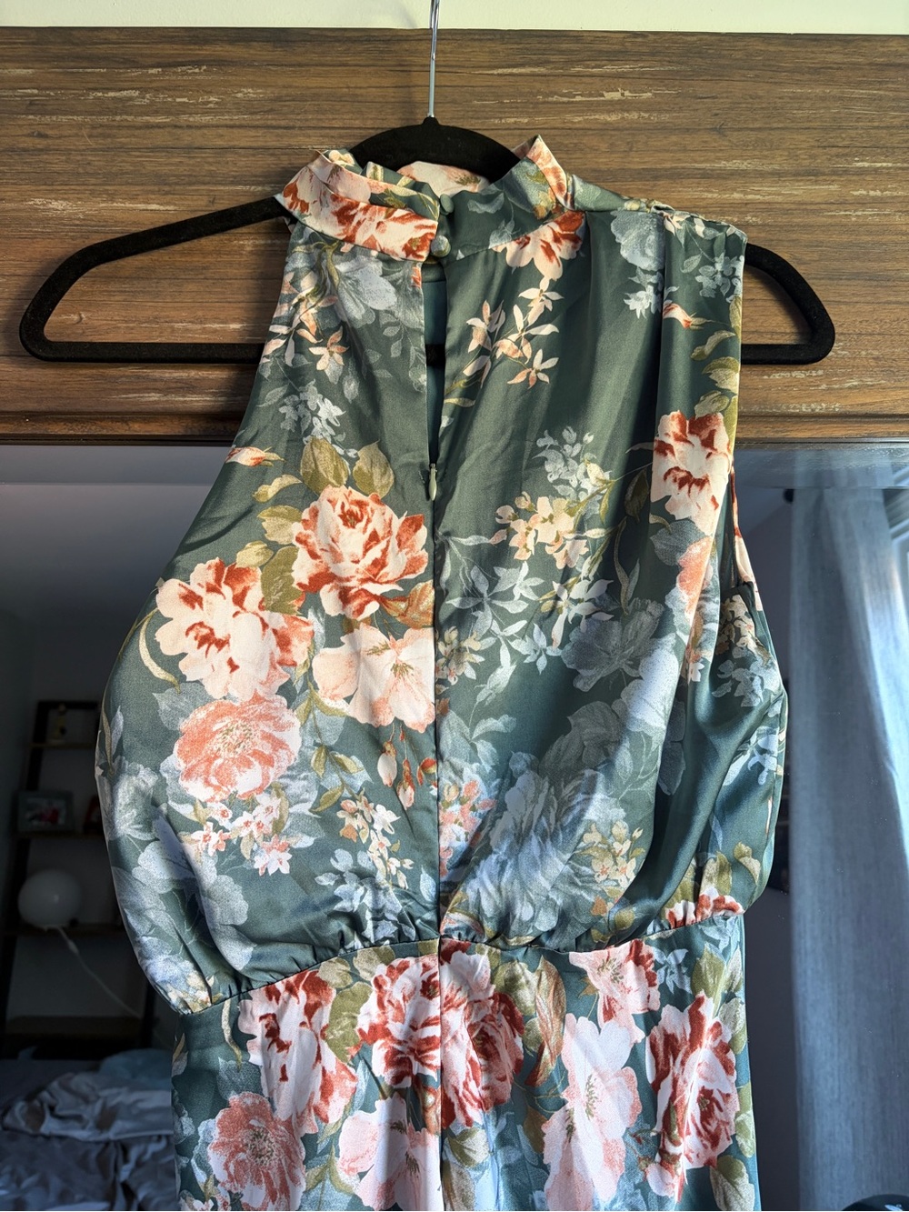 Hello Molly Faking It Floral Satin Midi Dress - Picture 7 of 9